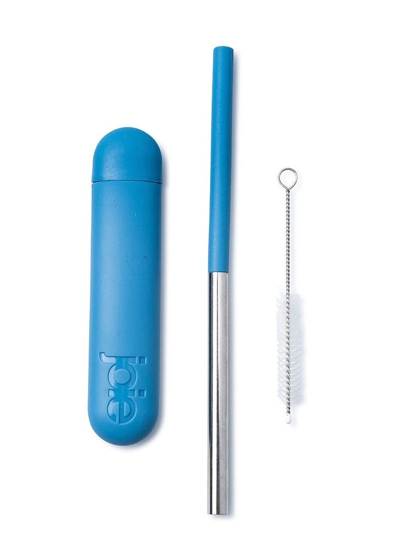 joie - "joie Straw On-The-Go: Portable and Reusable Drinking Companion, Portable and Reusable Straw, Compact and Collapsible Straw, Eco-friendly, Stainless Steel straw with cleaning Brush, Assorted 1 Piece. - Image 1