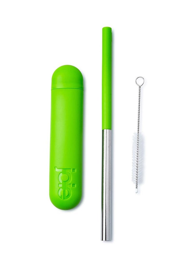 joie - "joie Straw On-The-Go: Portable and Reusable Drinking Companion, Portable and Reusable Straw, Compact and Collapsible Straw, Eco-friendly, Stainless Steel straw with cleaning Brush, Assorted 1 Piece. - Image 1