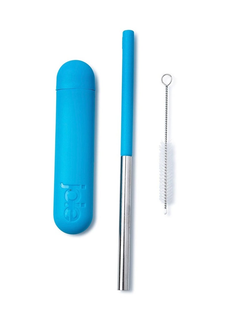 joie - "joie Straw On-The-Go: Portable and Reusable Drinking Companion, Portable and Reusable Straw, Compact and Collapsible Straw, Eco-friendly, Stainless Steel straw with cleaning Brush, Assorted 1 Piece. - Image 1