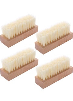 Excefore 4 PCS Nail Scrub Brush Wooden Non-Slip Hand for Cleaning Fingernail Toe  - Image 1