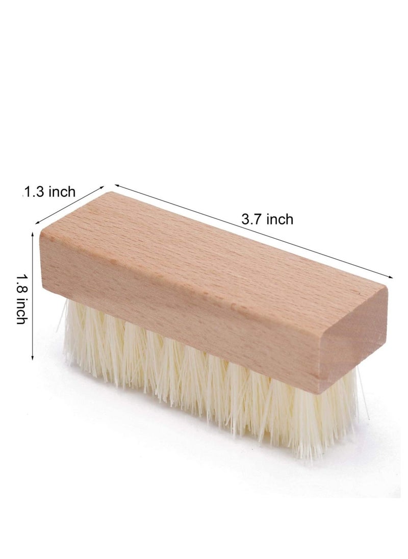Excefore - 4 PCS Nail Scrub Brush Wooden Non-Slip Hand for Cleaning Fingernail Toe - Image 1