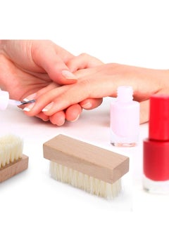 Excefore 4 PCS Nail Scrub Brush Wooden Non-Slip Hand for Cleaning Fingernail Toe  - Image 2