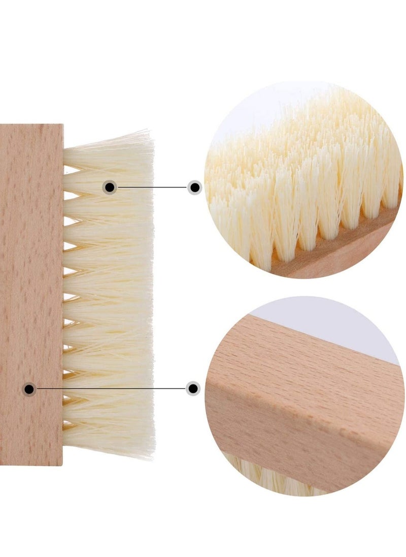 Excefore - 4 PCS Nail Scrub Brush Wooden Non-Slip Hand for Cleaning Fingernail Toe - Image 1