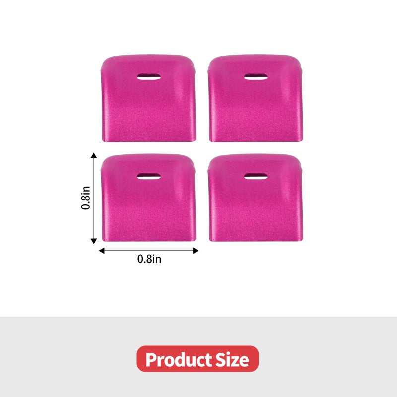 Jimen for JK Window Button Covers, 4PCS Center Console Window Switch Cover Interior Trim Kits Compatible with Jeep Wrangler JK & Unlimited 2012-2018, Aluminum Alloy (Pink) - Image 3