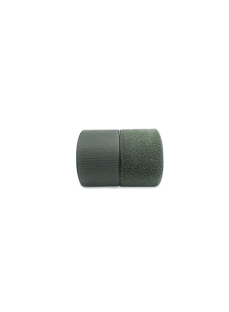 Generic 1 x meter Hook and 1 x meter Width 5 Cm Loop Velcro Scotch Sew on Hook and Loop Tape Non-Adhesive Nylon Hook Loop Tape Fabric (Grey)  - Image 1