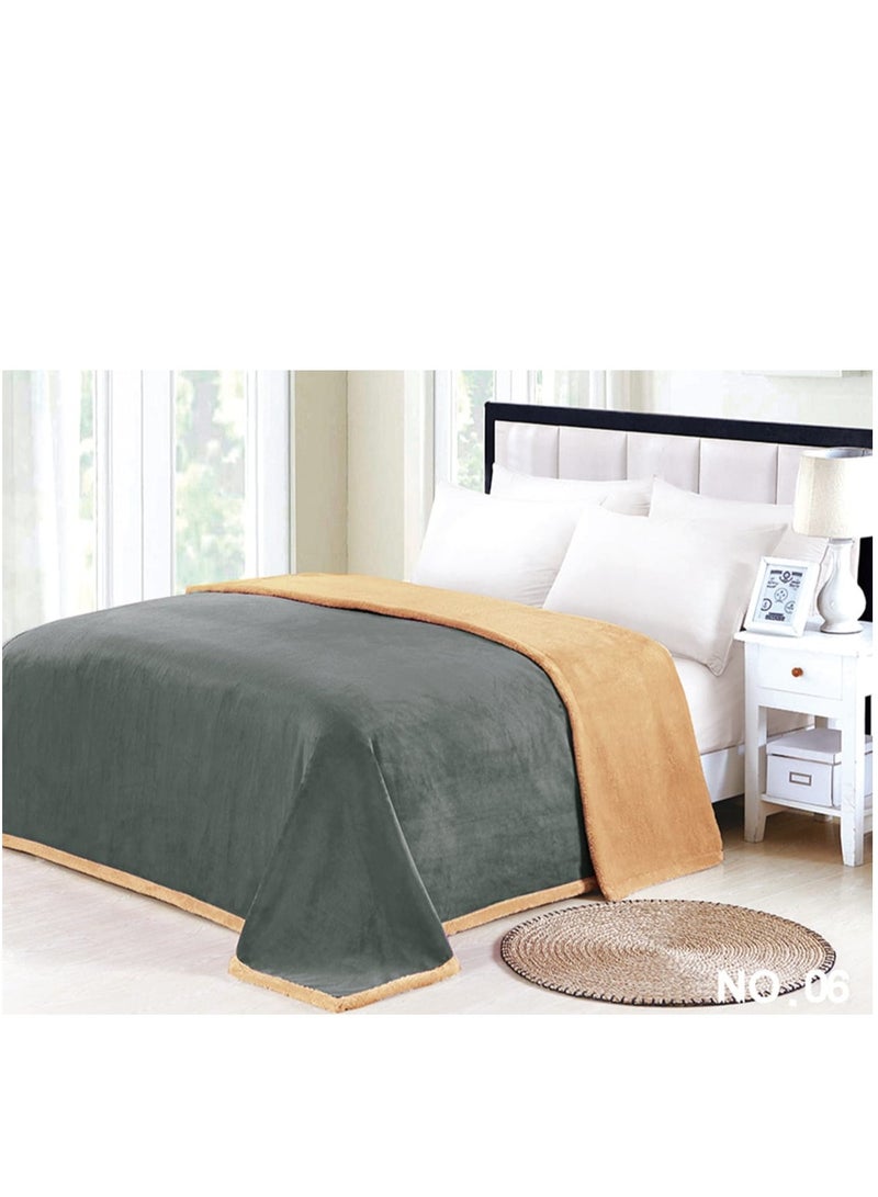 LoveHome Luxury Winter Fur Blanket Double Sided Fleece Flannel Microfiber - Super Soft and Warm, Large Size 220x240cm, Perfect for Bed and Sofa 