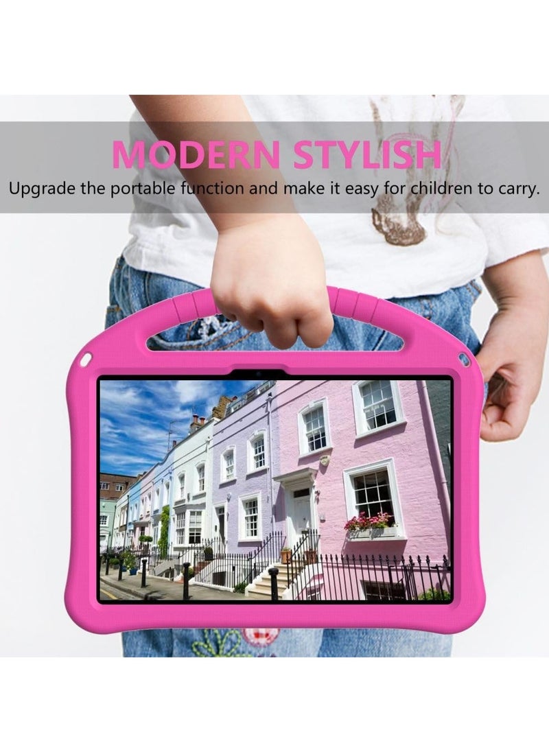 VKL - Kids Case for Honor Pad X8a 11.0 inch 2024 Released, EVA Lightweight Durable and Shockproof Case with Handle/Kickstand/Shoulder Strap - Rose Red - Image 1
