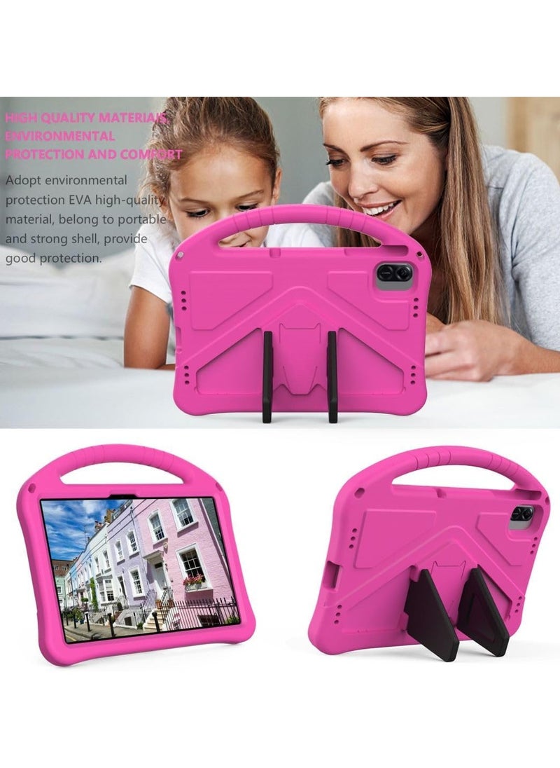 VKL - Kids Case for Honor Pad X8a 11.0 inch 2024 Released, EVA Lightweight Durable and Shockproof Case with Handle/Kickstand/Shoulder Strap - Rose Red - Image 1