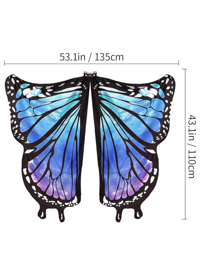 AUTOYSUR Butterfly Wings Costume for Girls Kid Fairy Wing Costumes Dress Up Shawl  - Image 2