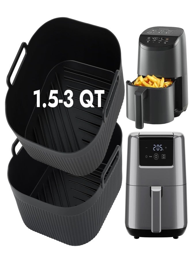 BYKITCHEN بطانات سيليكون صغيرة للمقلاة الهوائية من BYKITCHEN، مناسبة للمقلاة الهوائية سعة 1.5 إلى 3 كوارت، بطانة سيليكون صغيرة قابلة لإعادة الاستخدام مقاس 5.5 بوصة، متوافقة مع قلايات CHEFMAN سعة 2 كوارت، وCosori سعة 2.1 كوارت، وDash سعة 2.6 كوارت، وInstant Vortex سعة 2 كوارت. - Image 1