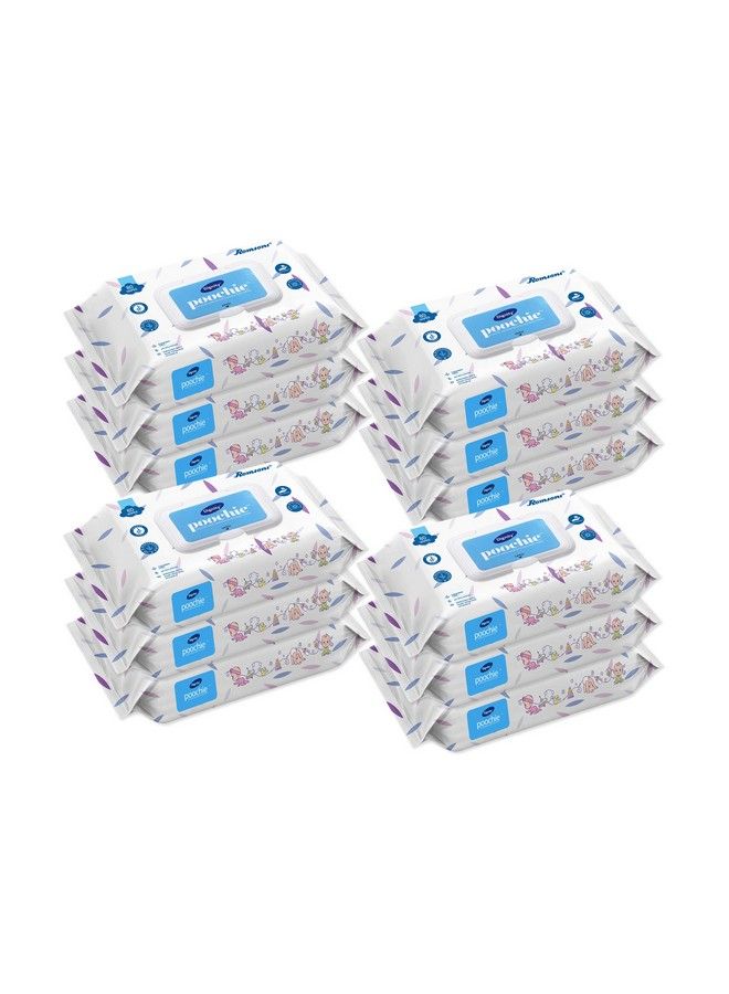 dignity مناديل الأطفال القابلة للتحلل بنسبة 100% من Poochie، 150 × 200 مم، 80 منديلًا (عبوة شفافة تحتوي على 12 منديلًا و960 منديلًا) - Image 1