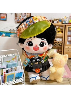 Generic Xiao Zhan 20cm Cotton Flower Doll Xiao Wen Peach Fried Plush Toy Star Circle Personal Collection Naked Doll Small Gift-Specifications:20cm Skeleton (spot)-Color:Xiao Dai Tao's Eye-opening Style (excluding Clothes)  - Image 4