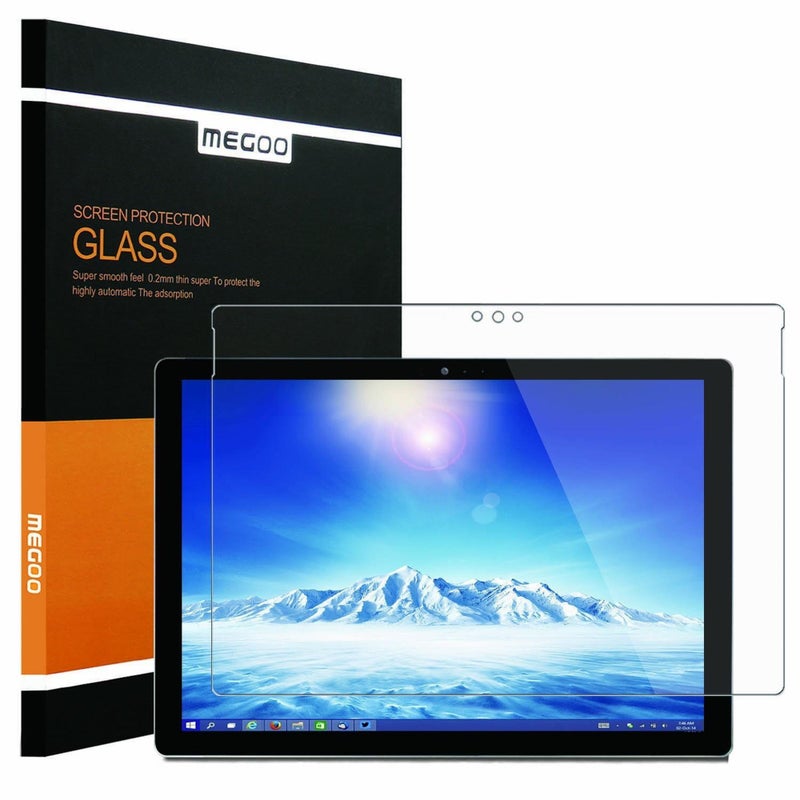 Megoo Screen Protector for Surface 3 10.8 Inch, Tempered Glass - Bubble Free - Ultra Clear - High Sensitive Screen (Lifetime Replacement) - Image 1