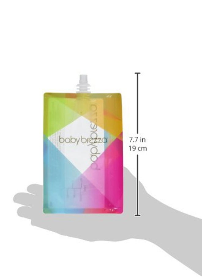 Baby Brezza - Reusable Baby Food Storage Pouches, 10 Pack 7oz - Make Organic Food Puree for Kids or Toddlers and Store in Refillable Squeeze Pouches, Bulk Set is Freezer Safe & Washable - Image 1