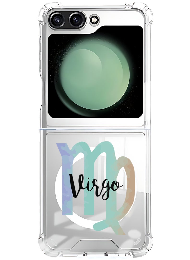 Theodor Magnetic Case for Samsung Galaxy Z Flip 6 Compatible with MagSafe Wireless Charging, Shockproof Phone Bumper Cover Virgo-01 - Image 1