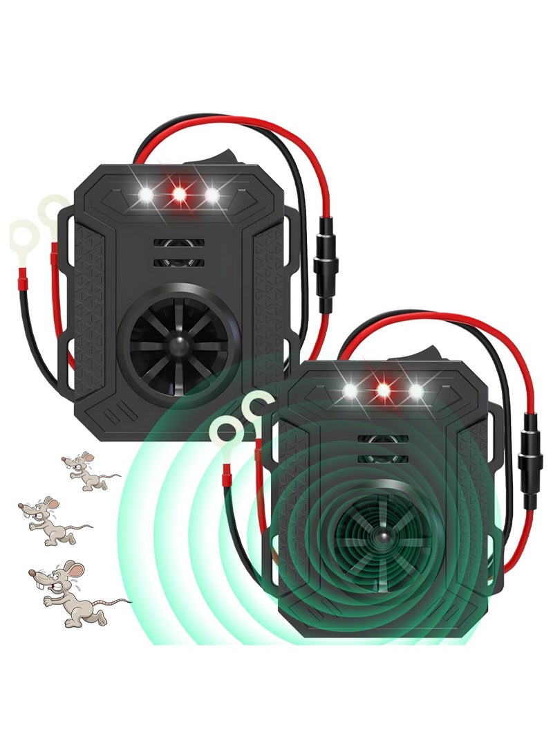 Generic 2-Pack Upgraded Ultrasonic Rodent Repellent with Strobe Light for Cars, Trucks, and RVs - Effective Protection Against Mice, Rats, and Squirrels for Your Vehicle's Engine.  - Image 1