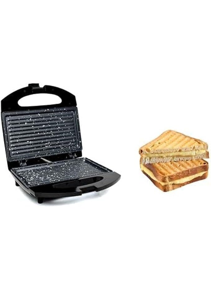 HMA Sandwich Maker Model HMA-1005 – 750W Sandwich Maker with Non-Stick Plates and Temperature Control – Granite Color - Image 2