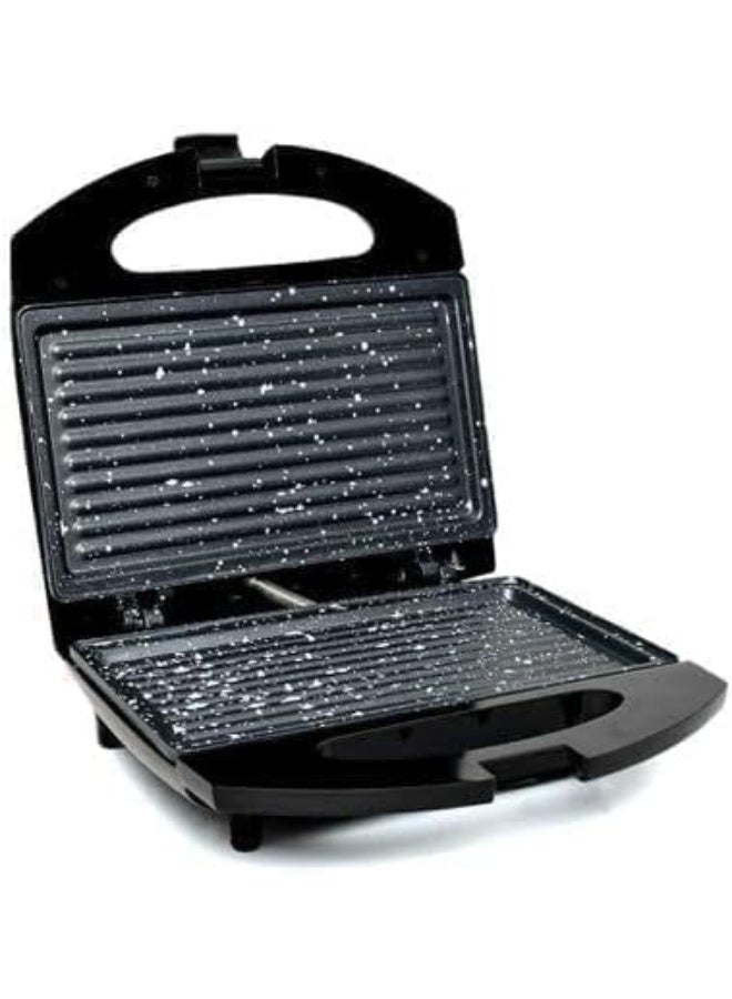 HMA Sandwich Maker Model HMA-1005 – 750W Sandwich Maker with Non-Stick Plates and Temperature Control – Granite Color - Image 4