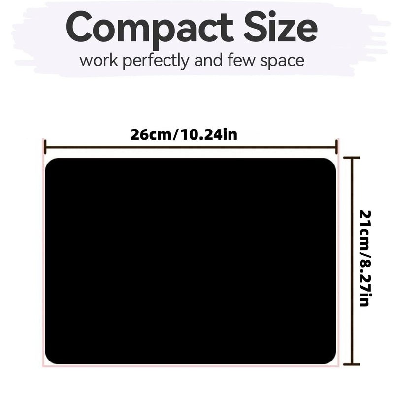 White Faux Leather Mouse Pad 10x8 Inches Non Slip Smooth Surface - Image 2