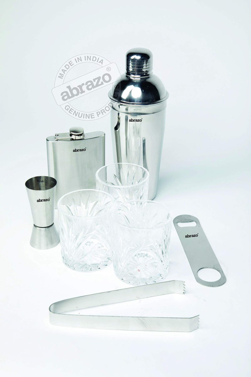 Abrazo 3 Glasses Black Bar Set | Bar Tool Set | Bartender Kit | Bar Accessories | Coctail Shaker | Quotation | Whiskey Glass - Image 4