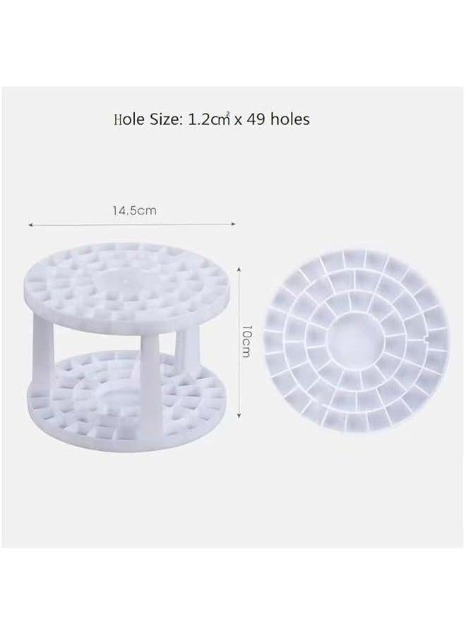 49 Holes Paint Brush Holder Stand-Artist  Makeup Brushes for Pens, Pencils or Small Tools (Black) - Image 2