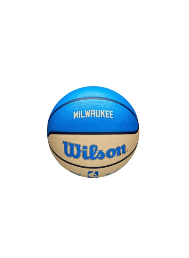 Wilson - 2024-2025 NBA Team City Edition Icon Milwaukee Bucks Basketball   Size: 7 - Image 1