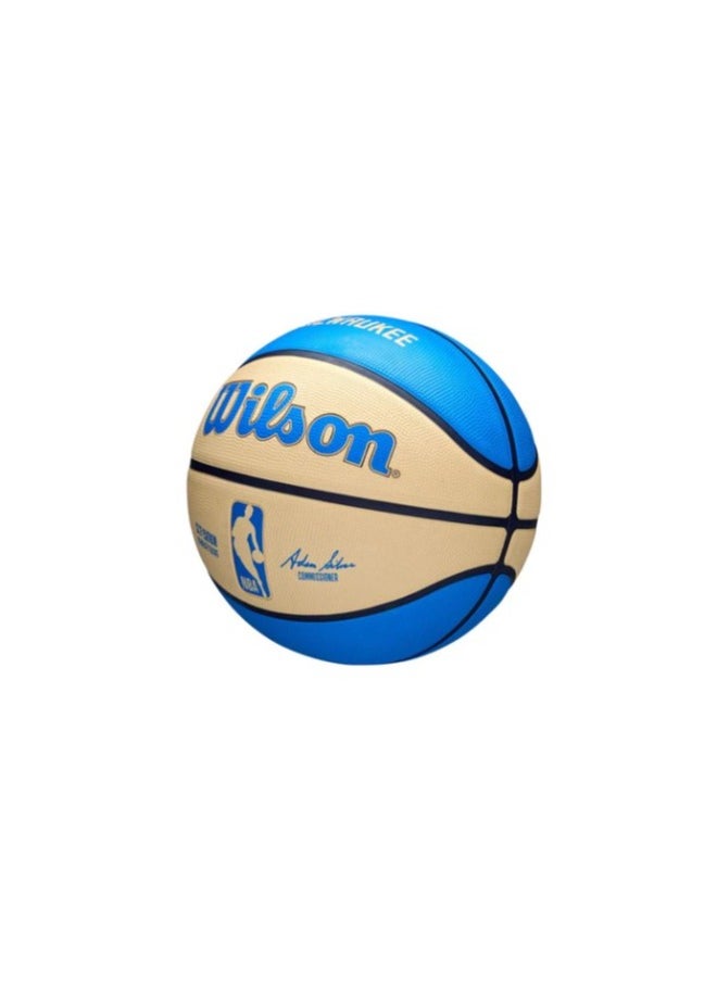 Wilson - 2024-2025 NBA Team City Edition Icon Milwaukee Bucks Basketball   Size: 7 - Image 1
