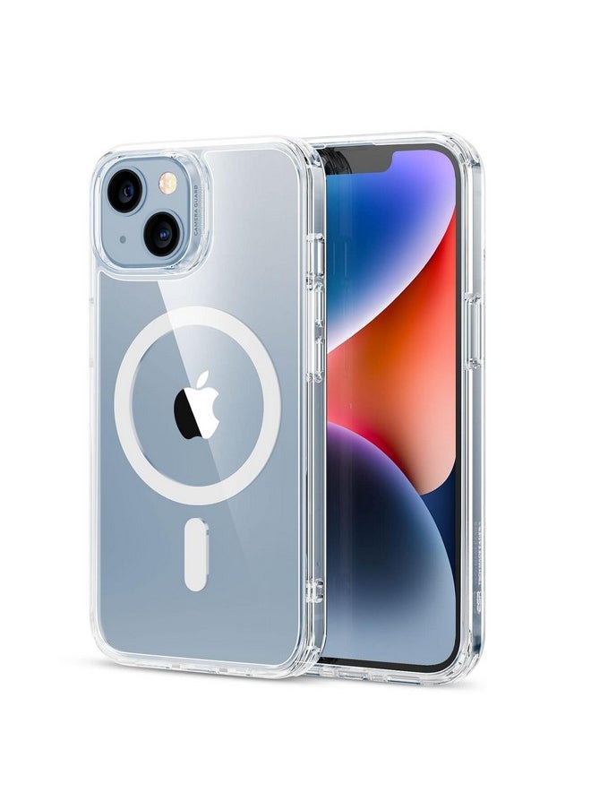 اي اس ار غطاء ESR لهاتف iPhone 13/14، متوافق مع MagSafe، مقاوم للخدش، رفيع ونحيف، حماية كلاسيكية من الصدمات بدرجة عسكرية، TPU، جراب خلفي مغناطيسي، شفاف  - Image 4