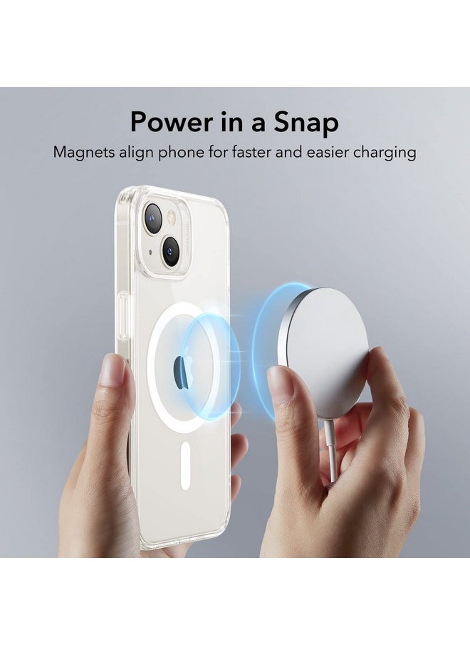 اي اس ار غطاء ESR لهاتف iPhone 13/14، متوافق مع MagSafe، مقاوم للخدش، رفيع ونحيف، حماية كلاسيكية من الصدمات بدرجة عسكرية، TPU، جراب خلفي مغناطيسي، شفاف  - Image 3
