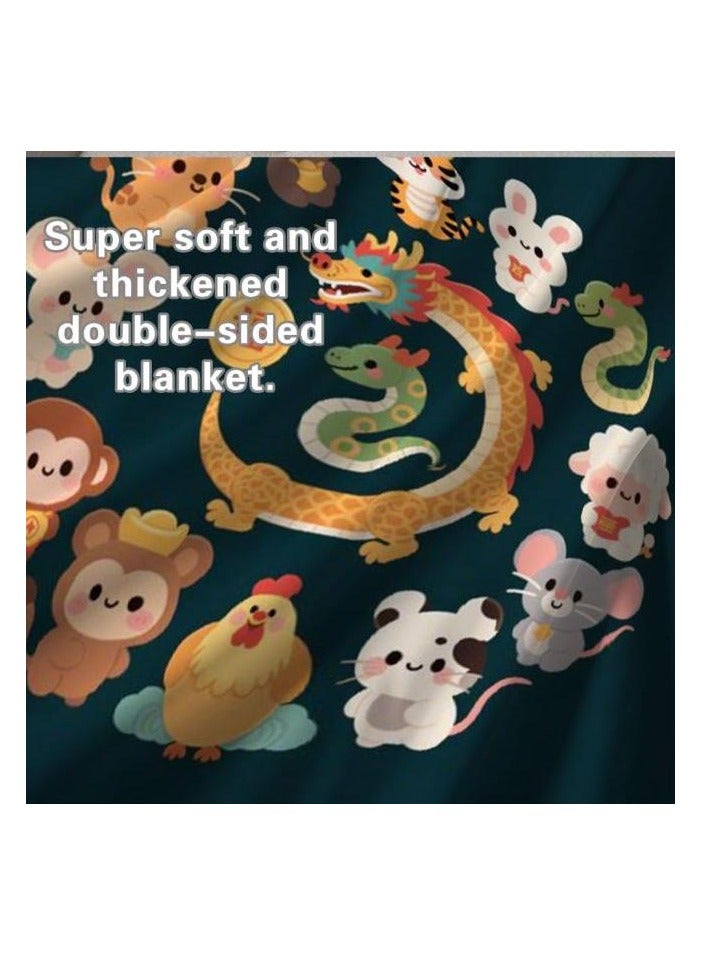 general Flannel thin blanket (warm and comfortable, suitable for sleep, gaming, dust removal and sandproof) 150cm*200cm - 1169 - Image 4