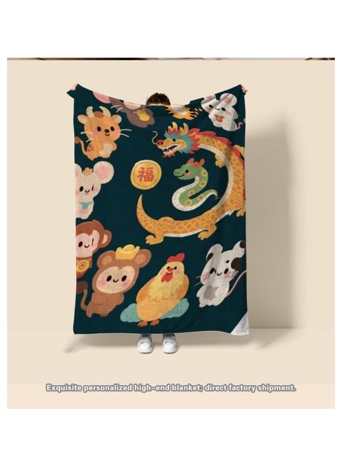 general Flannel thin blanket (warm and comfortable, suitable for sleep, gaming, dust removal and sandproof) 150cm*200cm - 1169 - Image 1