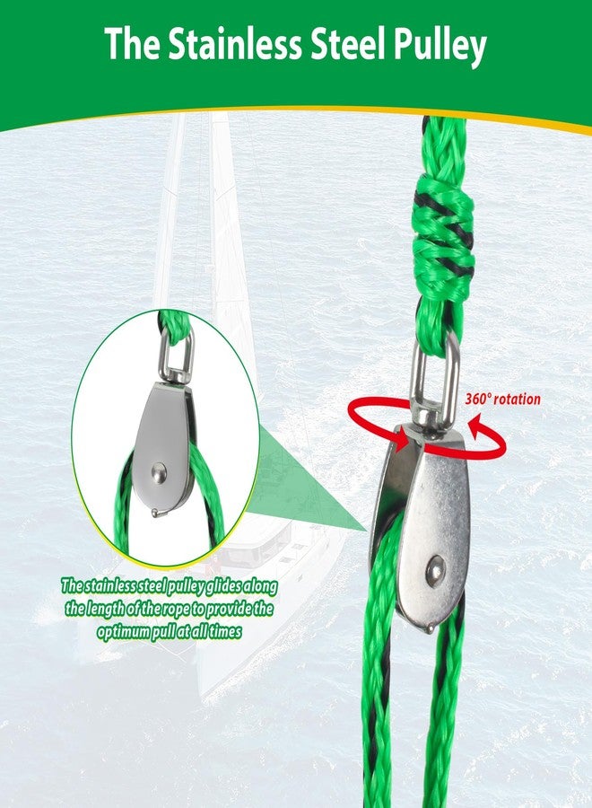 ORLANG 12FT Boat Tow Harness for Tubing, Water Ski Tow Rope Boat Harness with Stainless Steel Big Hooks, Boat Tow Rope for Watersports, Self Centering Tow Harness for Boat Water Sport Jet Ski Wakeboarding - Image 4