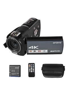 HDR-AX10 4K Digital Video Camera WiFi Camcorder DV Recorder 3.5 Inch IPS Touch Panel 30MP 30X Digital Zoom Face Detection IR Night Vision Anti-shake with Remote Control Carry Bag
