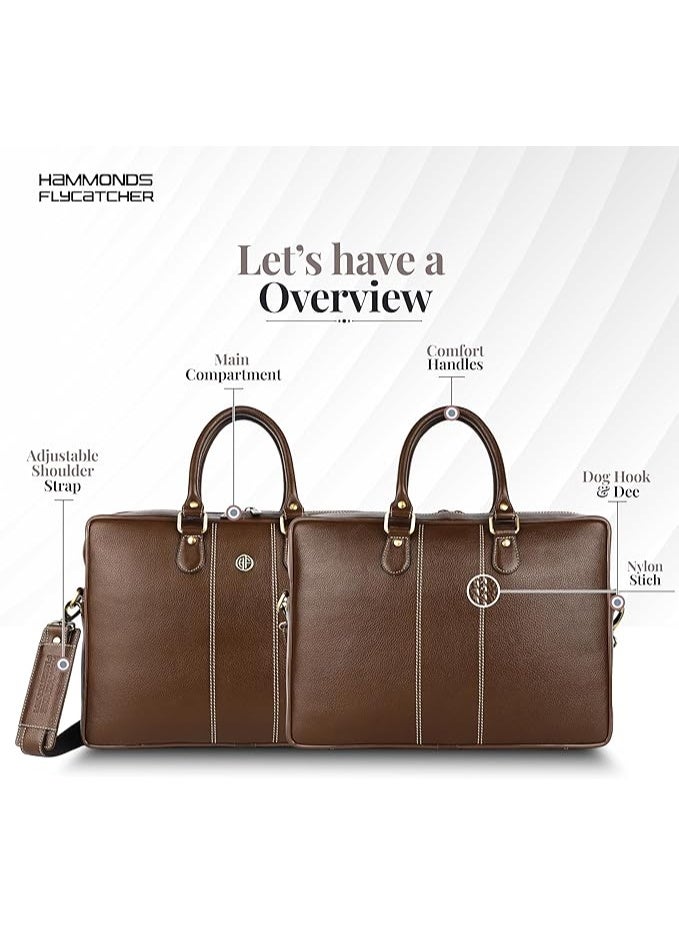  هاموندز فلاي كاتشر حقيبة كمبيوتر محمول من الجلد الأصلي للرجال/حقيبة مكتب للرجال، لون خشب الفرشاة | تناسب أجهزة الكمبيوتر المحمولة/ماك بوك حتى 16 بوصة | حقيبة جلدية مع أحزمة كتف | حقيبة كمبيوتر محمول - Image 3