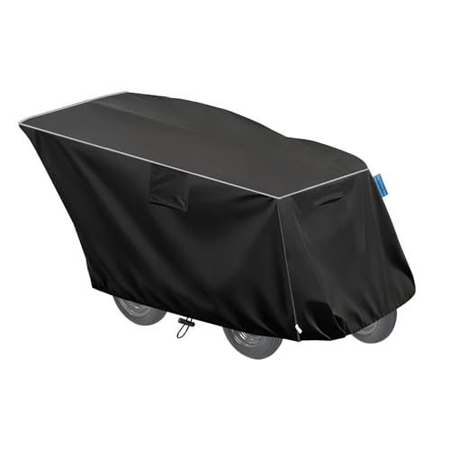 VeyoStories 6 Passenger Seater Stroller Cover Heavy Duty 600D Oxford Cloth Waterproof Dustproof Easy to Install Clean Black 6 Passenger Cover - Image 1