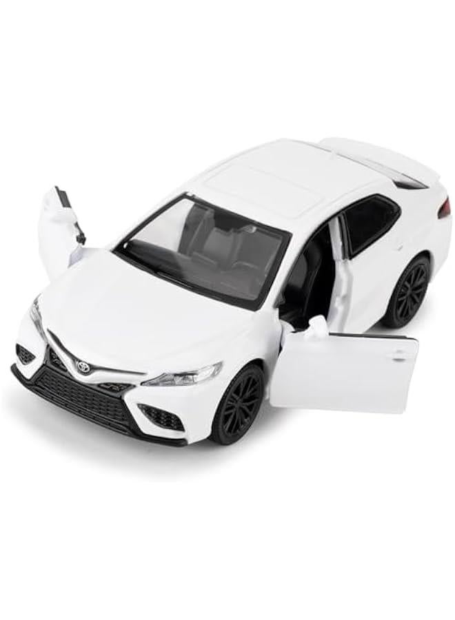1:36 Camry XSE Car Model, Diecast Pull Back Model Toy Car, Doors Open, Collection Kids Toy for Aged 3 and up, Gift White - Image 1