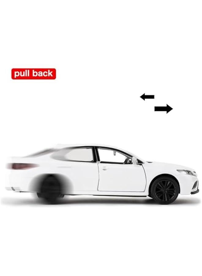 1:36 Camry XSE Car Model, Diecast Pull Back Model Toy Car, Doors Open, Collection Kids Toy for Aged 3 and up, Gift White - Image 3