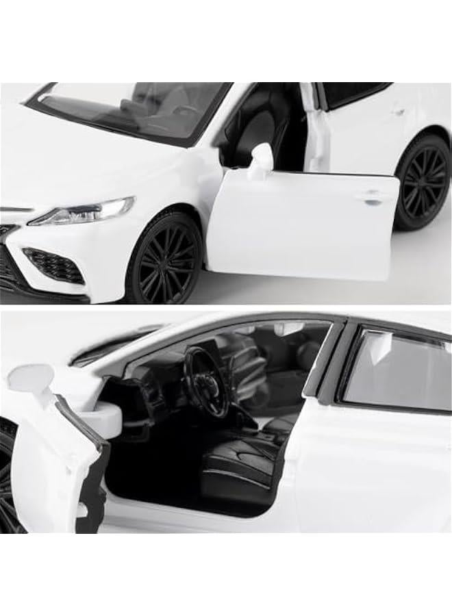 1:36 Camry XSE Car Model, Diecast Pull Back Model Toy Car, Doors Open, Collection Kids Toy for Aged 3 and up, Gift White - Image 4