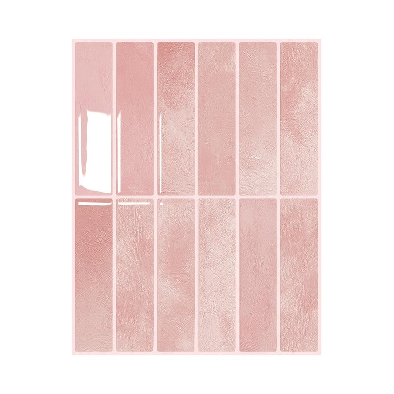 DAGOU Peel and Stick Backsplash 3D Wall Tiles,Self-Adhesive,Oil Proof,Waterproof, Removable Wall Panels for Kitchen & Bathroom,Modern Design, Easy Install (10.7ftï¼Œ12x9 inch,14 Pack) (Pink) - Image 1