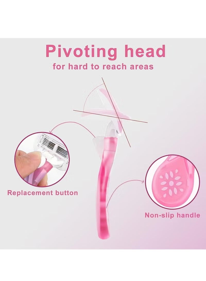 general Mini Razors for Women On The Go,Extra Smooth 3 Blade Shaving Razors for Women,Includes 1 Women's Mini Razor and 1 Travel Case, Pink,Travel Essentials for Women - Image 2