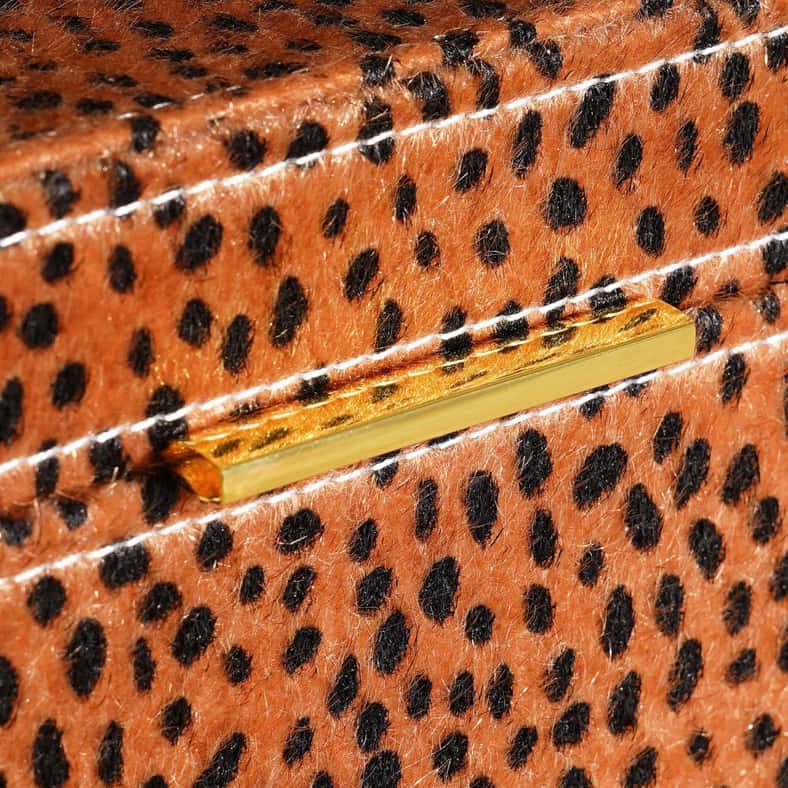 Pan Home Savanna Faux Fur Decor Box 18x12x7.5cm- Brown - Image 4