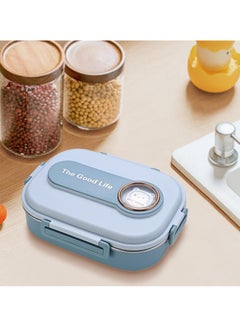 TYCOM Stainless Steel Lunch Box for Kid School Insulated Bento Lunch Box 4 Compartment Divided Lunch Containers with Lids Leakproof BFA Free Dishwasher Safe Bear Blue.  - Image 3