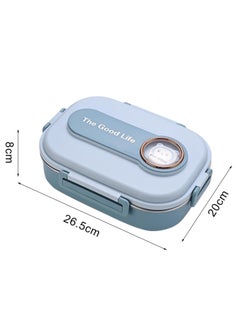 TYCOM Stainless Steel Lunch Box for Kid School Insulated Bento Lunch Box 4 Compartment Divided Lunch Containers with Lids Leakproof BFA Free Dishwasher Safe Bear Blue.  - Image 5