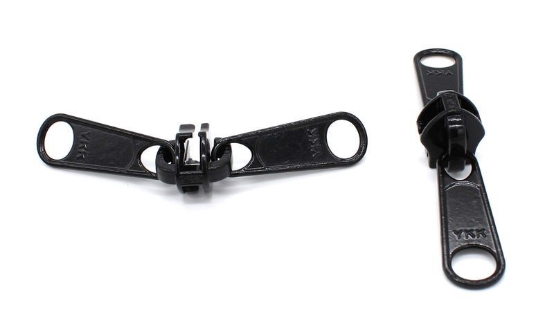 YKK Zipper Replacement Sliders ~ #10 Coil Long Pull with 2 Heads-~ Extra Heavy Duty - Replacement sliders / Zippers for Hardtop / Soft top Utility Vehicles - Black (2 Sliders / Pack) - Image 2