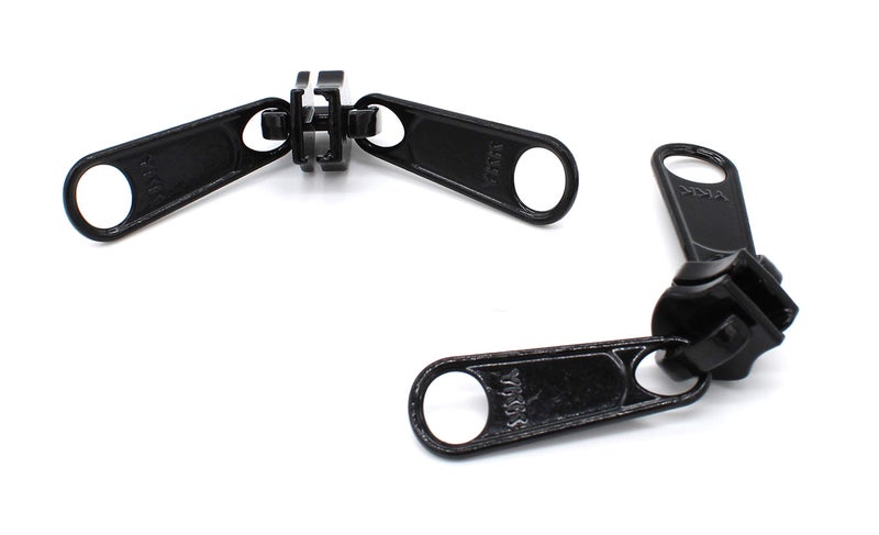 YKK Zipper Replacement Sliders ~ #10 Coil Long Pull with 2 Heads-~ Extra Heavy Duty - Replacement sliders / Zippers for Hardtop / Soft top Utility Vehicles - Black (2 Sliders / Pack) - Image 1