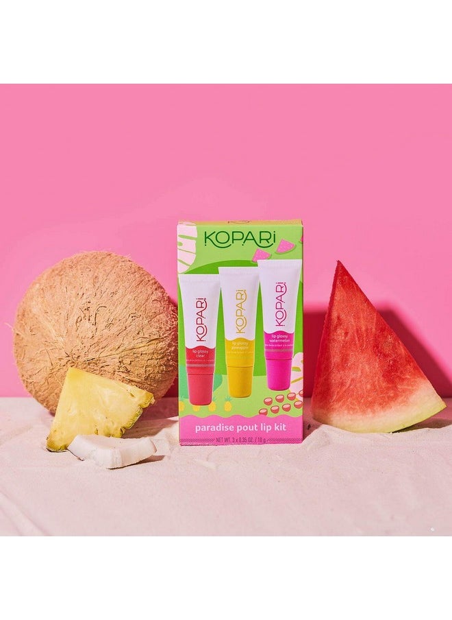 Kopari Kopari Coconut Lip Glossy (0.35 Oz (Pack of 3), Variety)  - Image 2