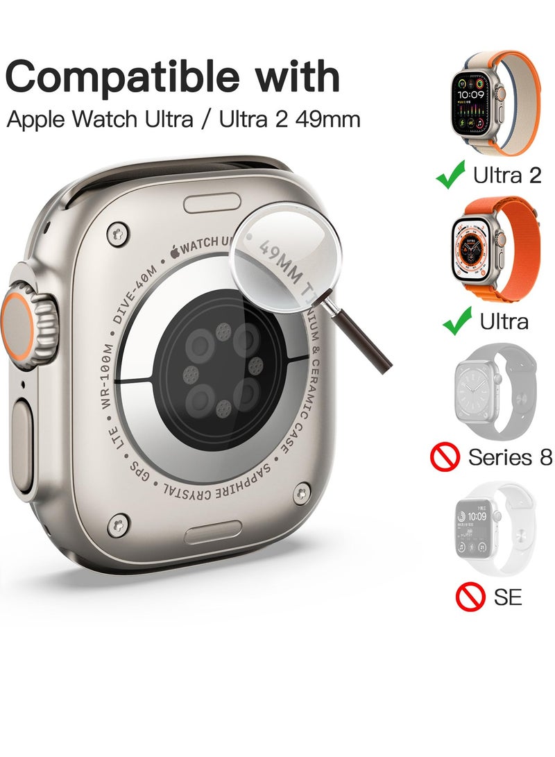 فوميمو شاشة حماية لساعة ابل ووتش الترا 1 - 2 49 ملم  مصنوعة زجاج مقوى شفاف HD عبوة 3 قطع - Image 3