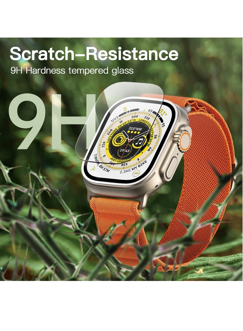 فوميمو شاشة حماية لساعة ابل ووتش الترا 1 - 2 49 ملم  مصنوعة زجاج مقوى شفاف HD عبوة 3 قطع - Image 5