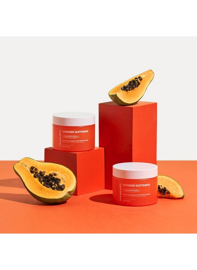 Eunyul Vita Balance Wonder Softening Cleansing Balm 90 Ml / 3.04 Fl. Oz. Makeup Remover & Cleansing Balm + Oil + Milk 3 In One Korean Skincare  - Image 3