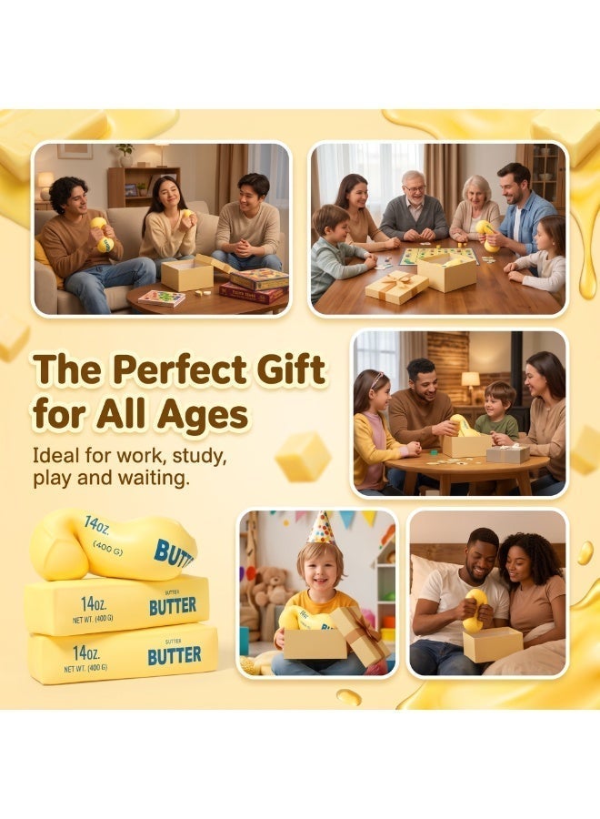 StarKids Butter Bar Squishy Toy, Slow Rising Soft Squeeze Stress Relief Toy, Yellow - Image 4